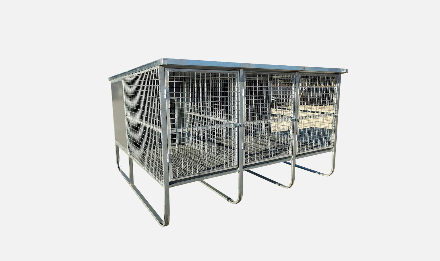 coolie kennel 3 bay raised