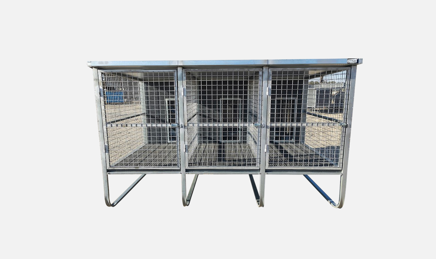 coolie kennel 3 bay raised