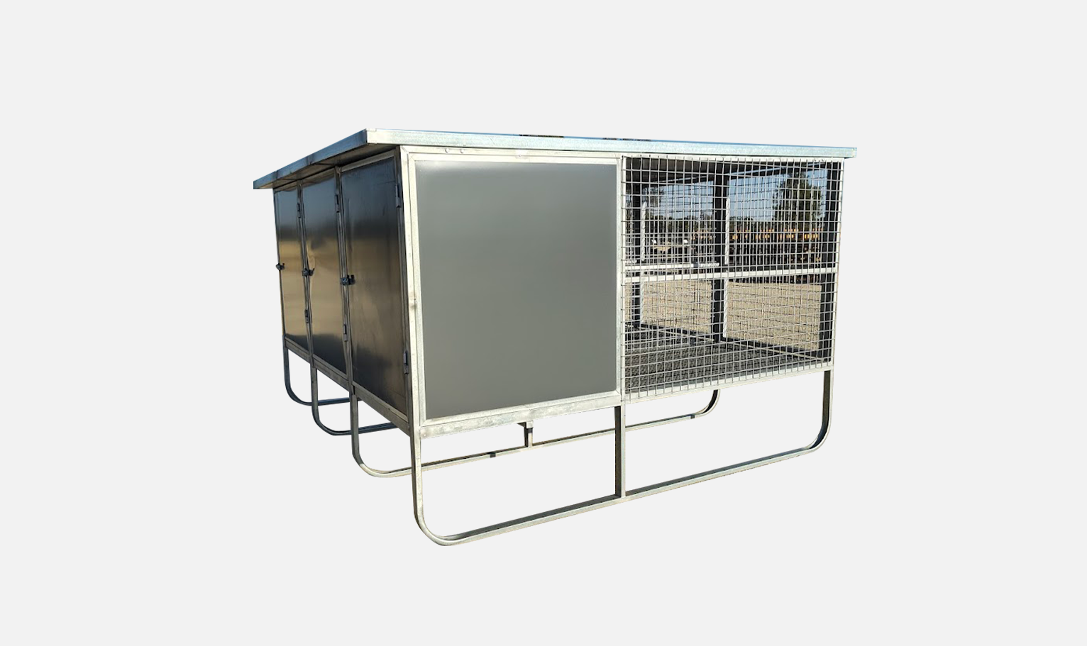 coolie kennel 3 bay raised