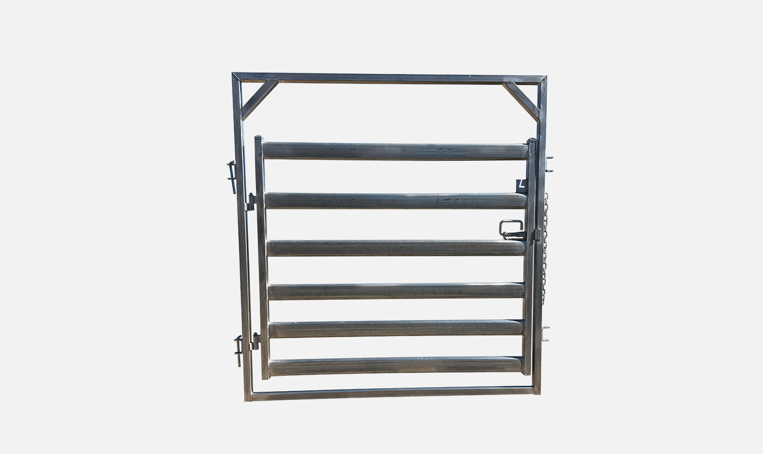 115x42 fixed cattle inframe gate 6 rail 2.1x2.2