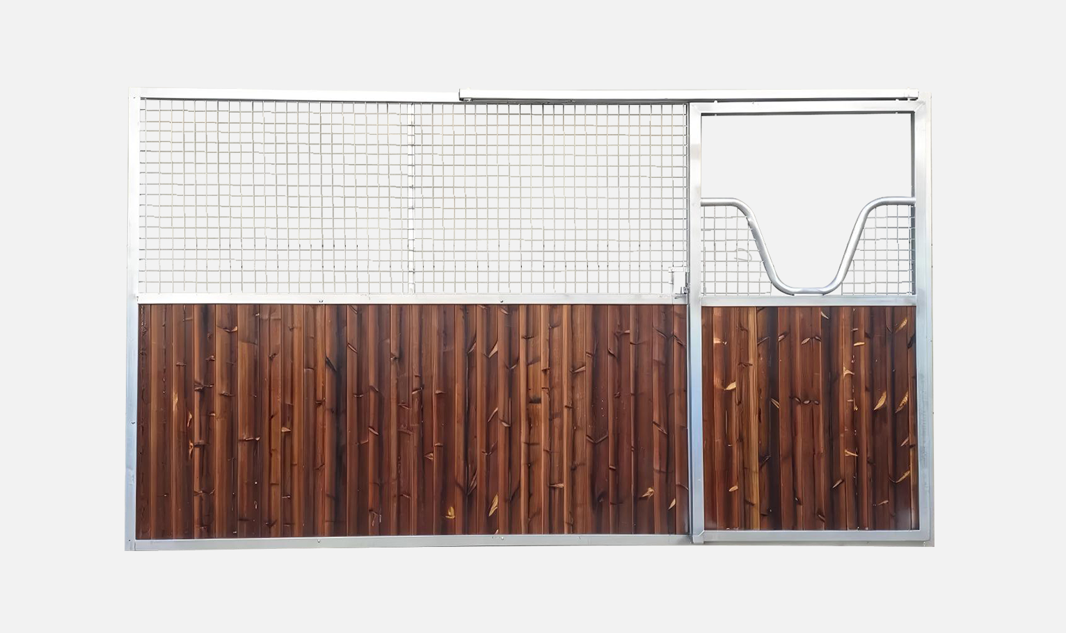 horse stable sliding gate wall