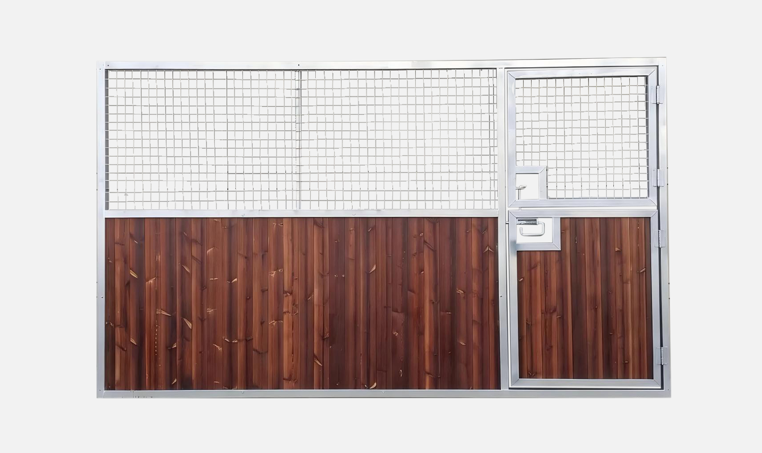 Horse stable split gate wall